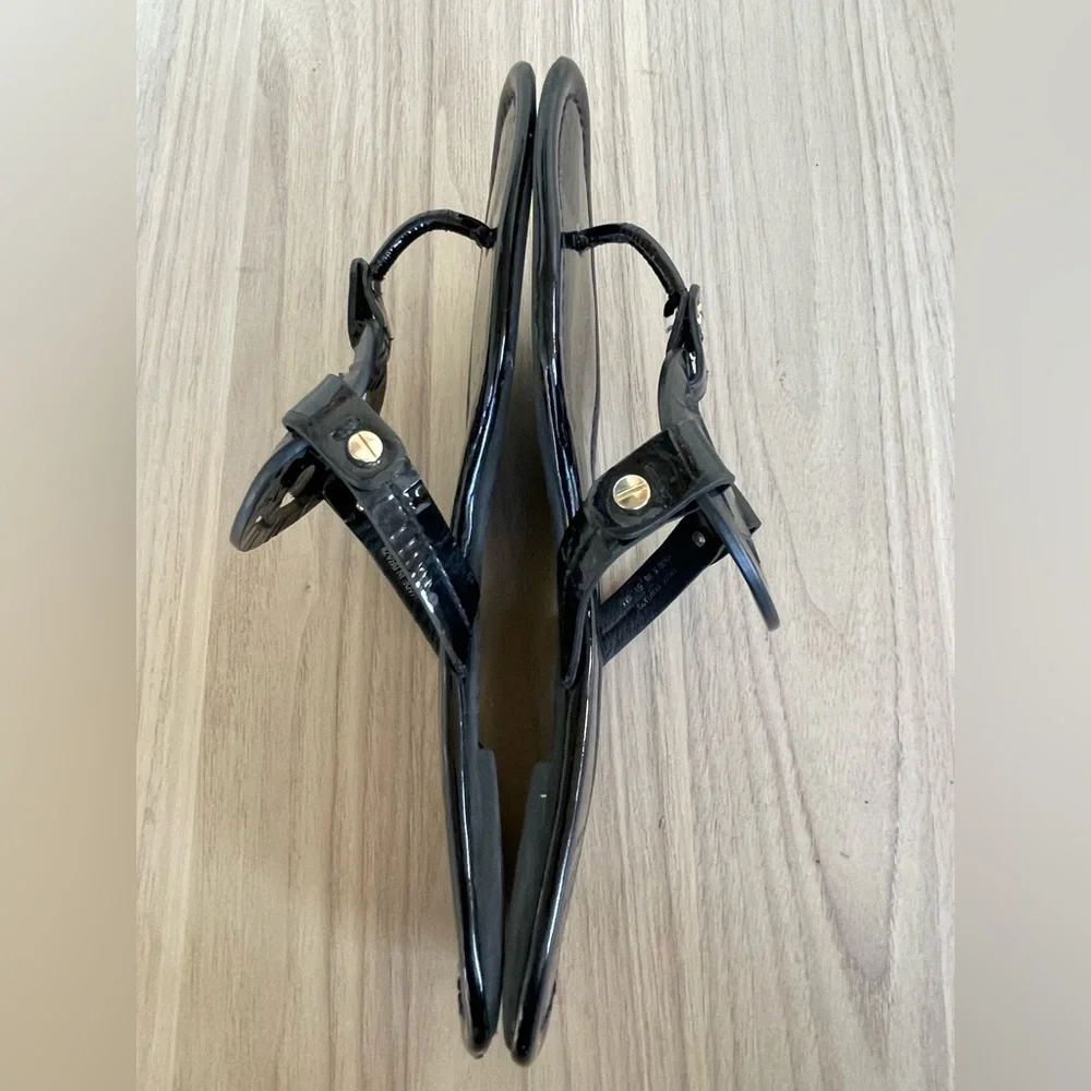 Tory Burch Glossy Black Sandals - Picture 4 of 10